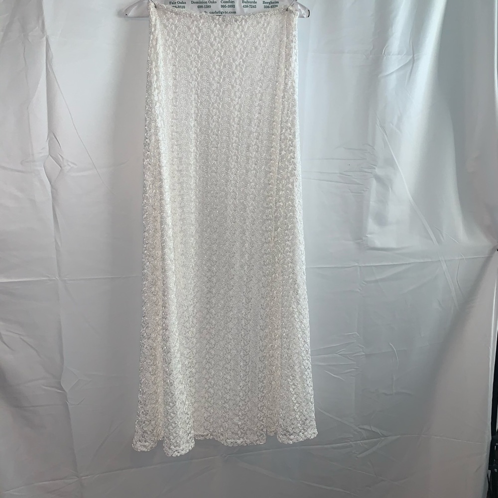 Lace high waisted long skirt